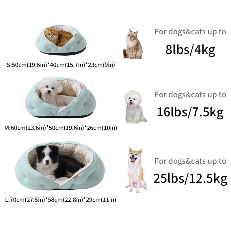 Dog Bed for Large Medium Small Dogs,Washable Sleeping Puppy Bed,Soft Calming Cat Beds for Cats,Pet Sofa Bed,Anti-Slip Bottom
