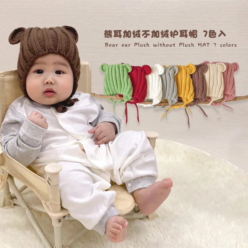 Girls Boys Cap Kids Beanie Infant Hat New Children Baby Cap Soft Warm Hat Beanies 6-24 Months