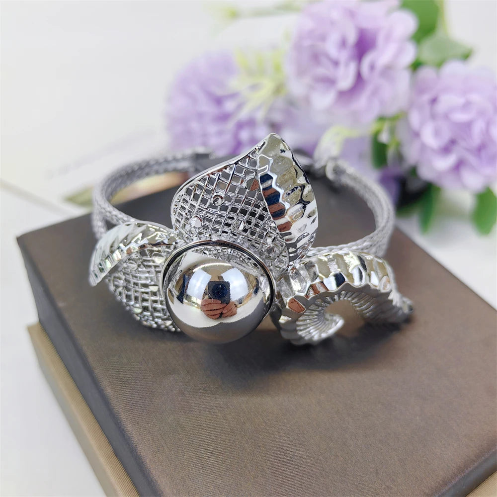 Jewelry Sets For Women Pendant Necklace Gold Plated Silver Simple Fashion Design Big Earring Bracelet Ring Sets Exquisite Gifts