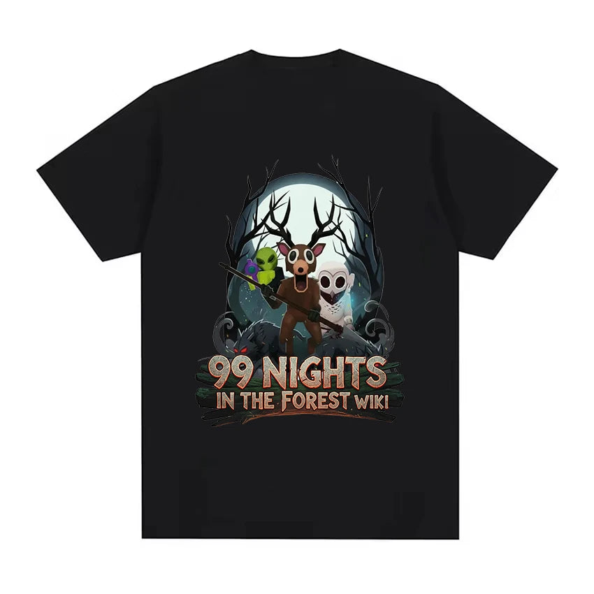 Game 99 Nights in The Forest Kids T-shirt for Boy Girl Cartoon Print Short Sleeve Tops Casual Breathable Tee Children's Clothing