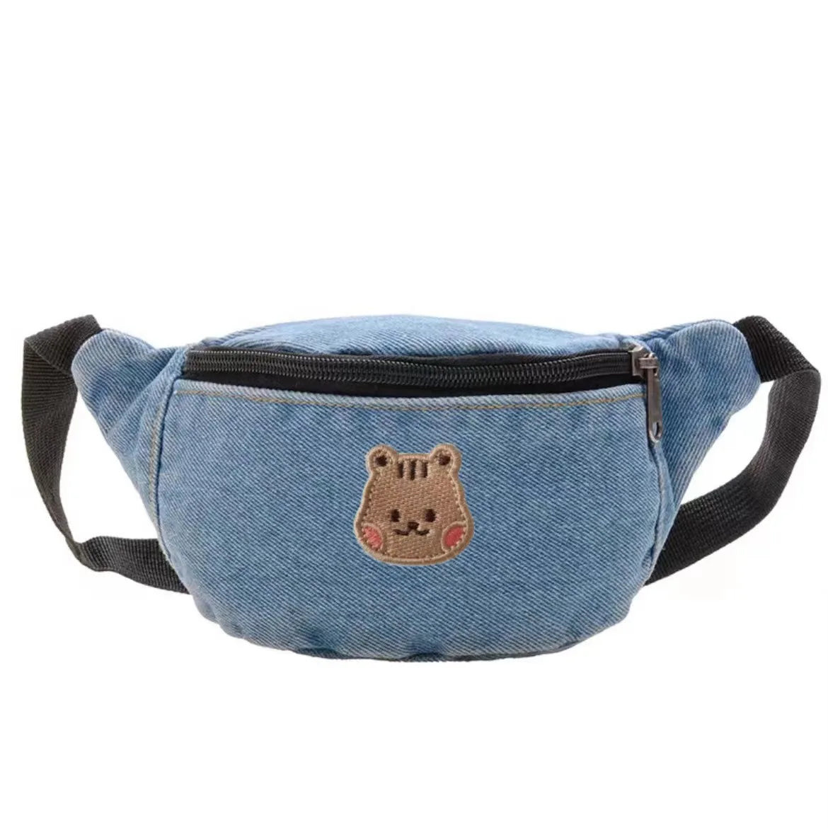 Denim Waist Bag for Kids Fashion Fanny Pack for Little Boy Girls Children's Bum Bag Lightweight Chest Bag Cool Shoulder Bags