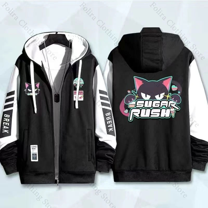 Anime Blue Archive Series Print Hoodie Zip Up Coat for Autumn Man Woman Clothing Hooded Shirt Sweatshirt Zip Hoodie Streetwear