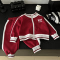 New Boys Suits Baby Girls Long-Sleeved Clothing Sets Kids Letter Coat Sweatpants 2Pcs Children Fashion Outfits Autumn Sportswear