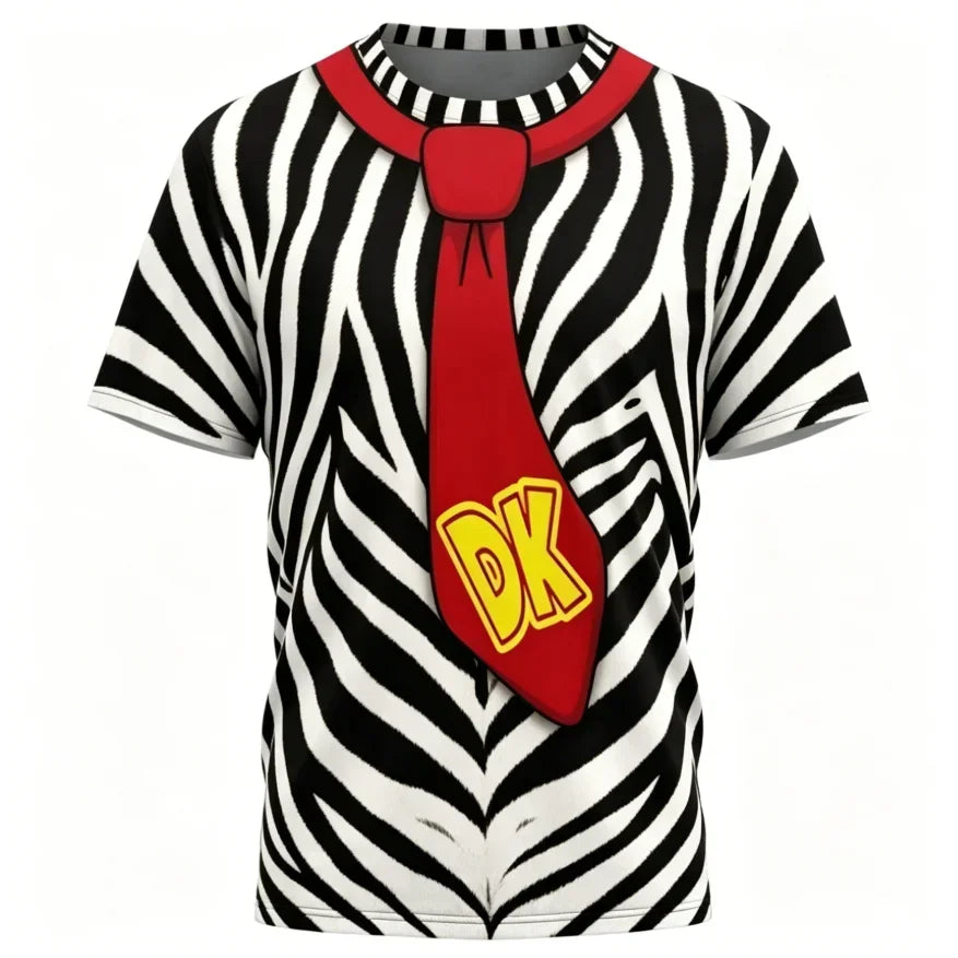 Kids Summer Casual Donkey Kong Smash Bros Design Printed T-Shirts 2-13Y High Quality Breathable Comfortable Children's Clothing