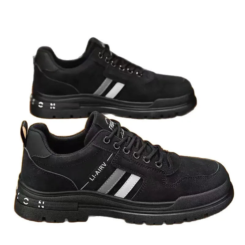 Men's Work Shoes Breathable Wear-Resistant Waterproof Non-Slip Spring Autumn Fashionable Sports Shoes Labor Protection Boots