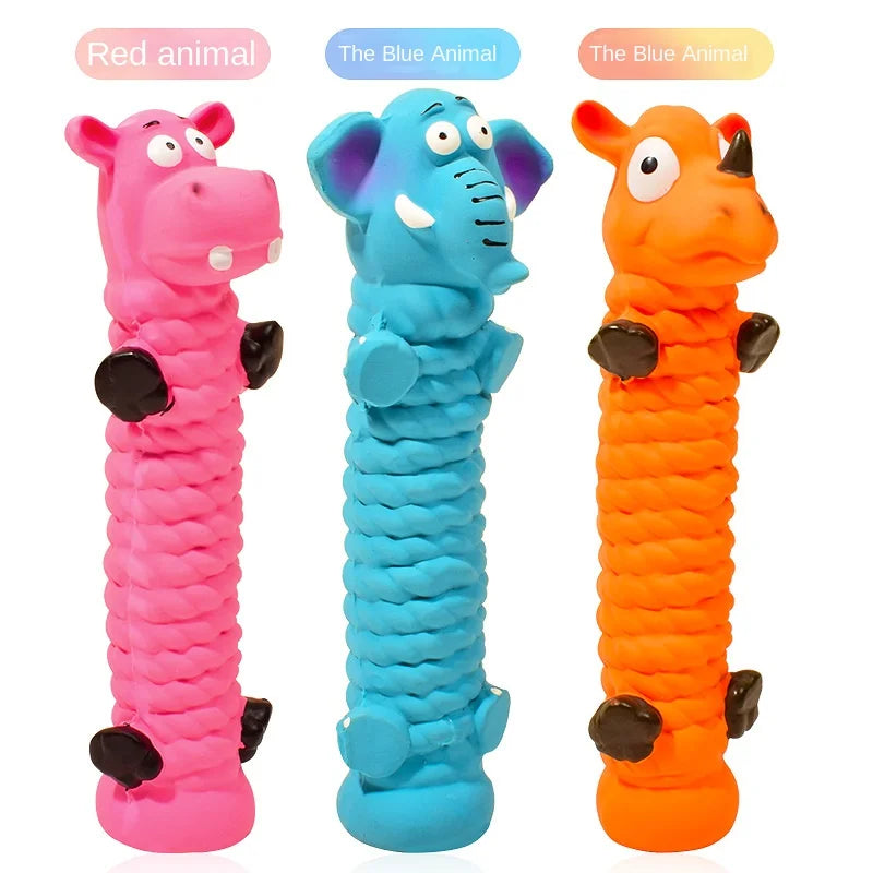 Pet dog toy latex sound cute teeth Wear resistant bite latex suitable for small and medium-sized dogs