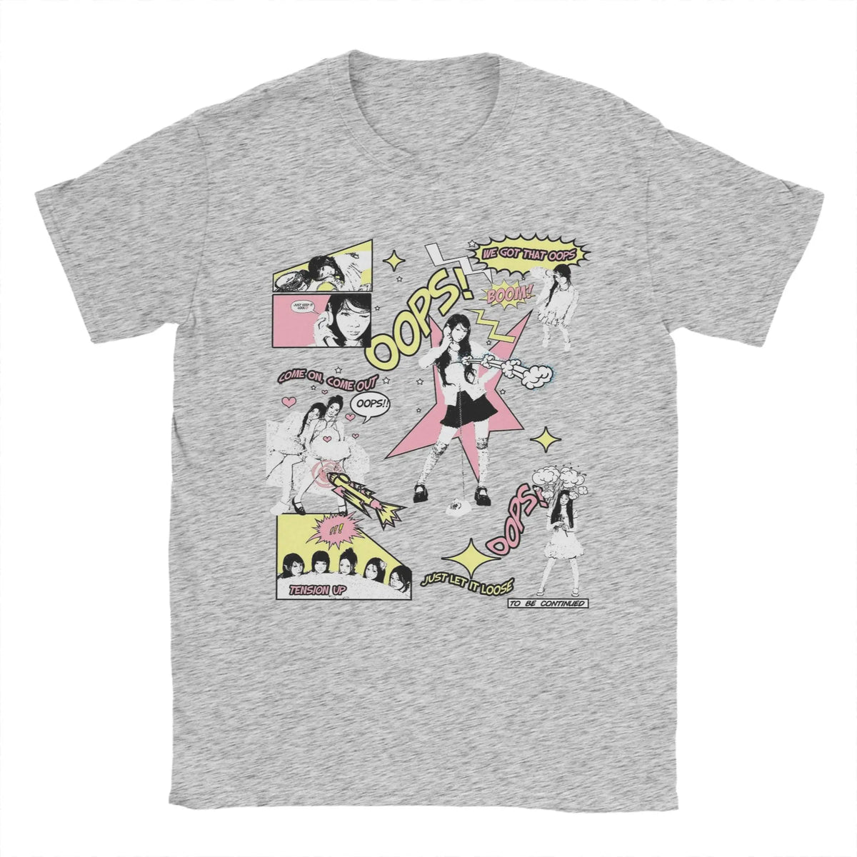 Illit Kpop T-Shirt Men  Funny Pure Cotton Tee Shirt Crew Neck Short Sleeve T Shirts Classic Clothes