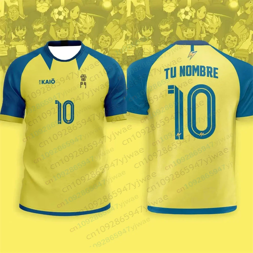 Kid's Football Jersey Japanese Animation T-shirt Inazuma Eleven  Short-sleeved Summer Outdoor Training Sports Tee Adult T-shirt