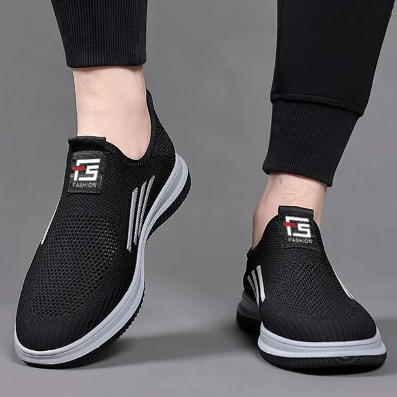 Men's Loafers Mesh Breathable Sneakers Non-Slip Casual Shoes for Men Comfortable Slip-on Walking Shoes Fashion Men Driving Shoes