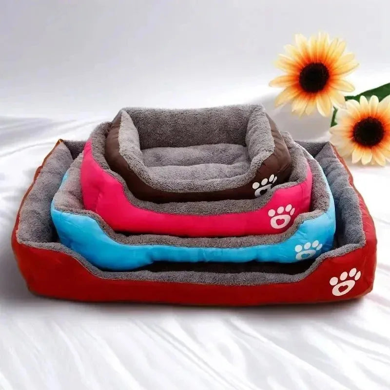 Pet Large Dog Bed Warm House Sleeping Bed Long Hair Plush Cat Dog Mat Warm Cushion Washable Soft Kennel Bed for Indoor Pets