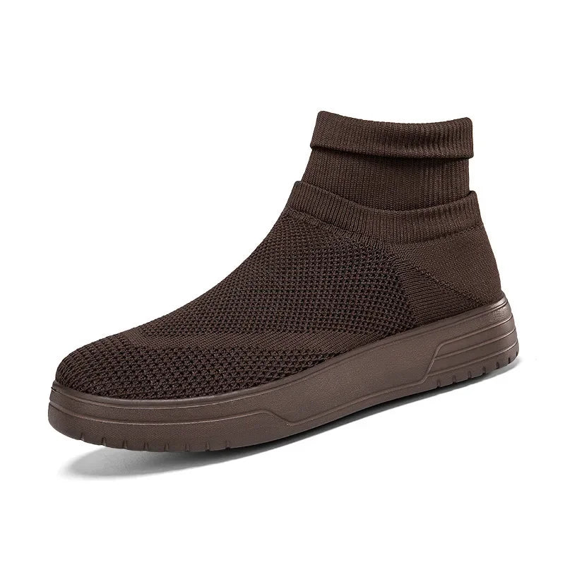 Sock Shoes for Men Spring 2026 New Couple Socks Breathable Mesh High Top Casual Shoes for Men One Foot Thick Soled Sneakers Men