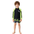 Boys 2-Piece Dinosaur Swimwear Long Sleeve Children Swimsuit Rash Guard Top+Shorts Bathing Suit For Toddler Kids Beach Pool