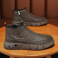 Men Sneakers Leather Shoes High-top Boots Anti-slip Wear-resistant Waterproof Motorcycle Men Safety Boot Chelsea Bota Masculina