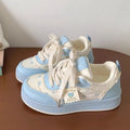 2025 New Women Sneakers Fashion Cute Ladies Causal Shoes Patchwork Non-slip Women's Sports Shoes with Bowknot Женская Обувь