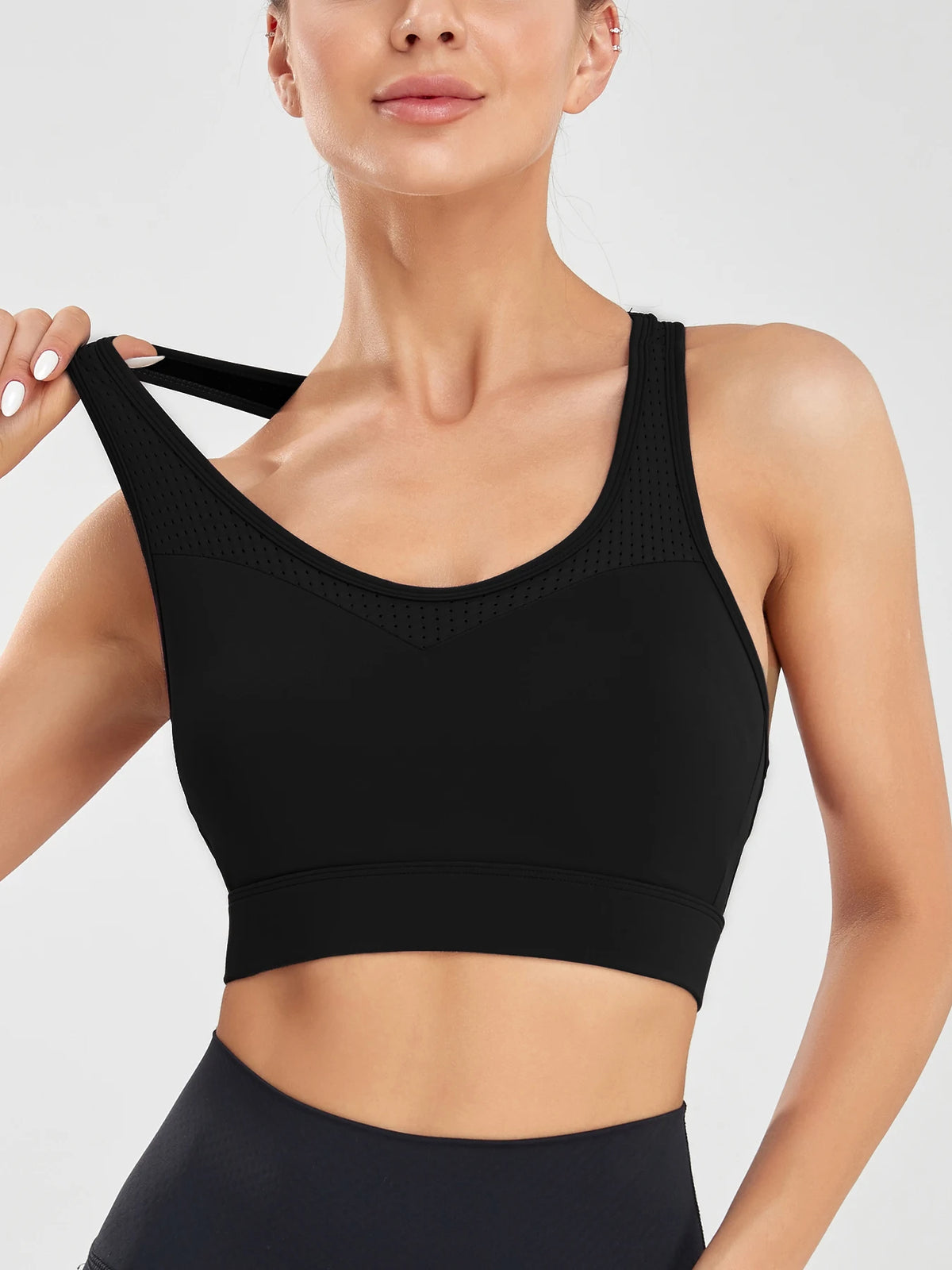 Women's Sports Bra Wireless Fitness Gym Running Underwear Breathable Shockproof Vest Style Back Beauty High Strength Yoga Bra