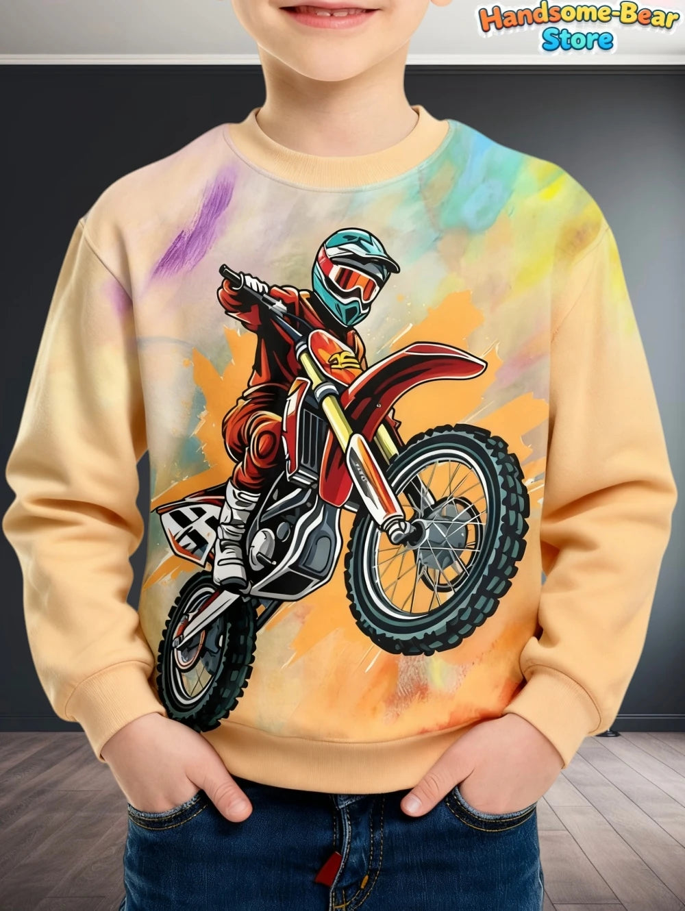 Kids Clothes Boys Sweatshirt Long Sleeve Stylish Car Racing Graphic Children Hoodies Autumn Casual Streetwear Loose Boys Clothes