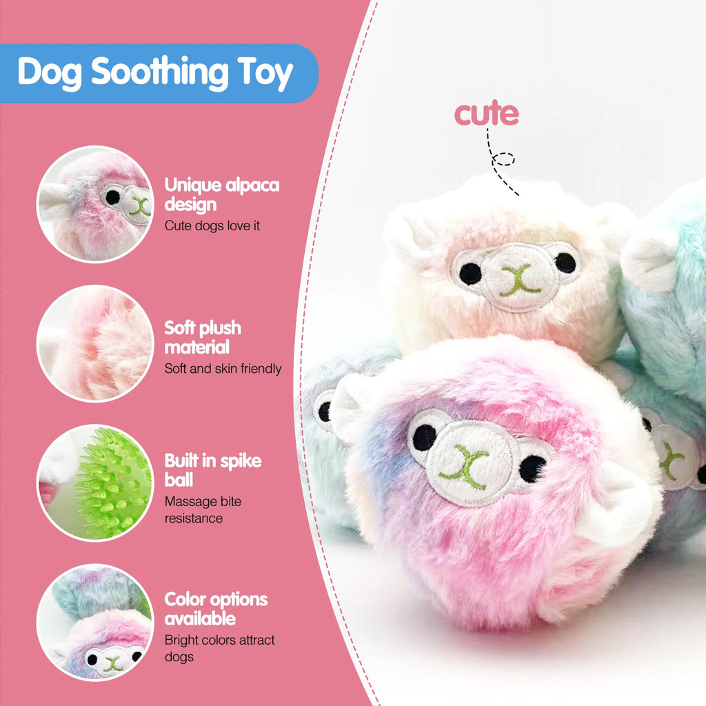 Pet Dog Toys, Plush Prickly Balls, Squeaking Sounds, Cute Alpaca Teeth Grinding, Accompanying Various Dogs of All Sizes