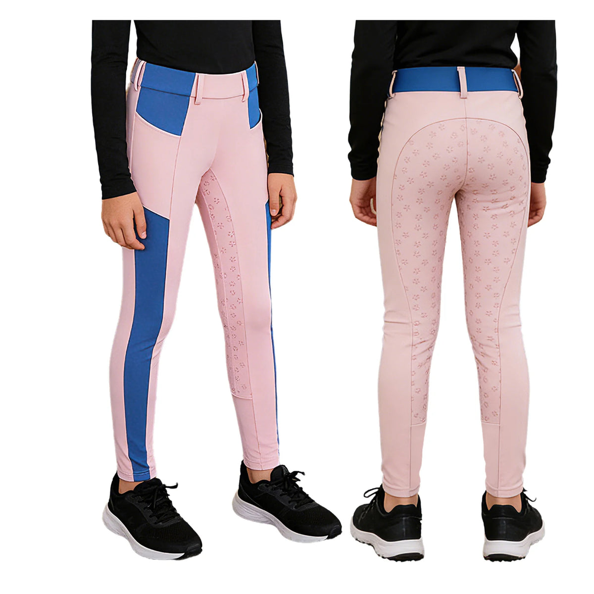 Unisex Kids Boys Girls Horse Riding Sports Clothes Anti-skid Full Seat Equestrian Pants Leggings Workout Bottoms Daily Wear