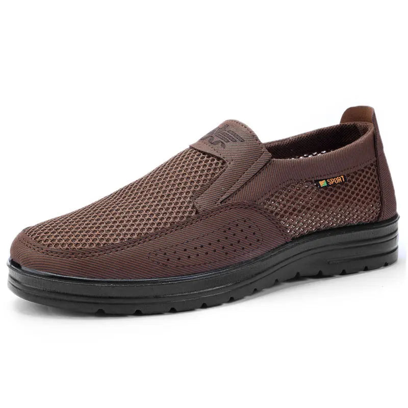 Mesh Slip On Men Casual Loafers Breathable Non Slip Soft Rubber Sole Summer Daily Driving Walking Shoes