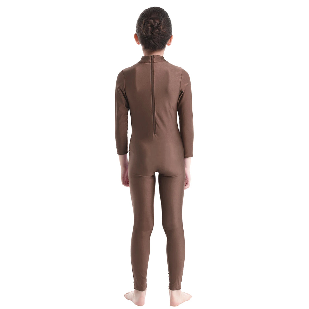Kids Ballet Skate Dance Wear Girls Gymnastics Bodysuit Long Sleeve Bodysuit Children Jumpsuit Wear Training Performance Wear