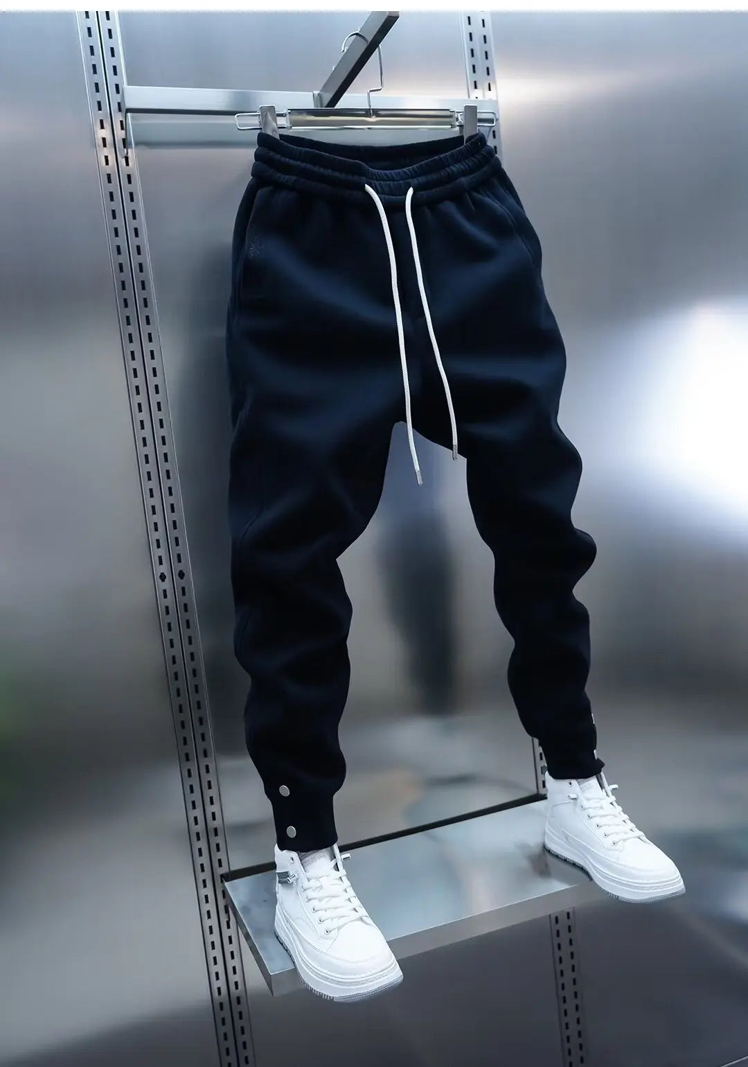 Solid Slim Fit Trousers Men's Casual Pants Loose Pockets Straight Cylinder Leggings Korean Fashion  Harajuku Sweatpants y2k pant