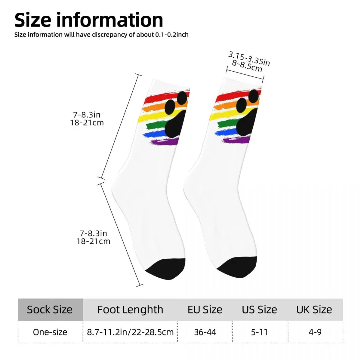 Men's Socks Pup Paw Dark Design Stockings Winter Gothic Warm Soft Socks Custom Climbing Non Slip Socks