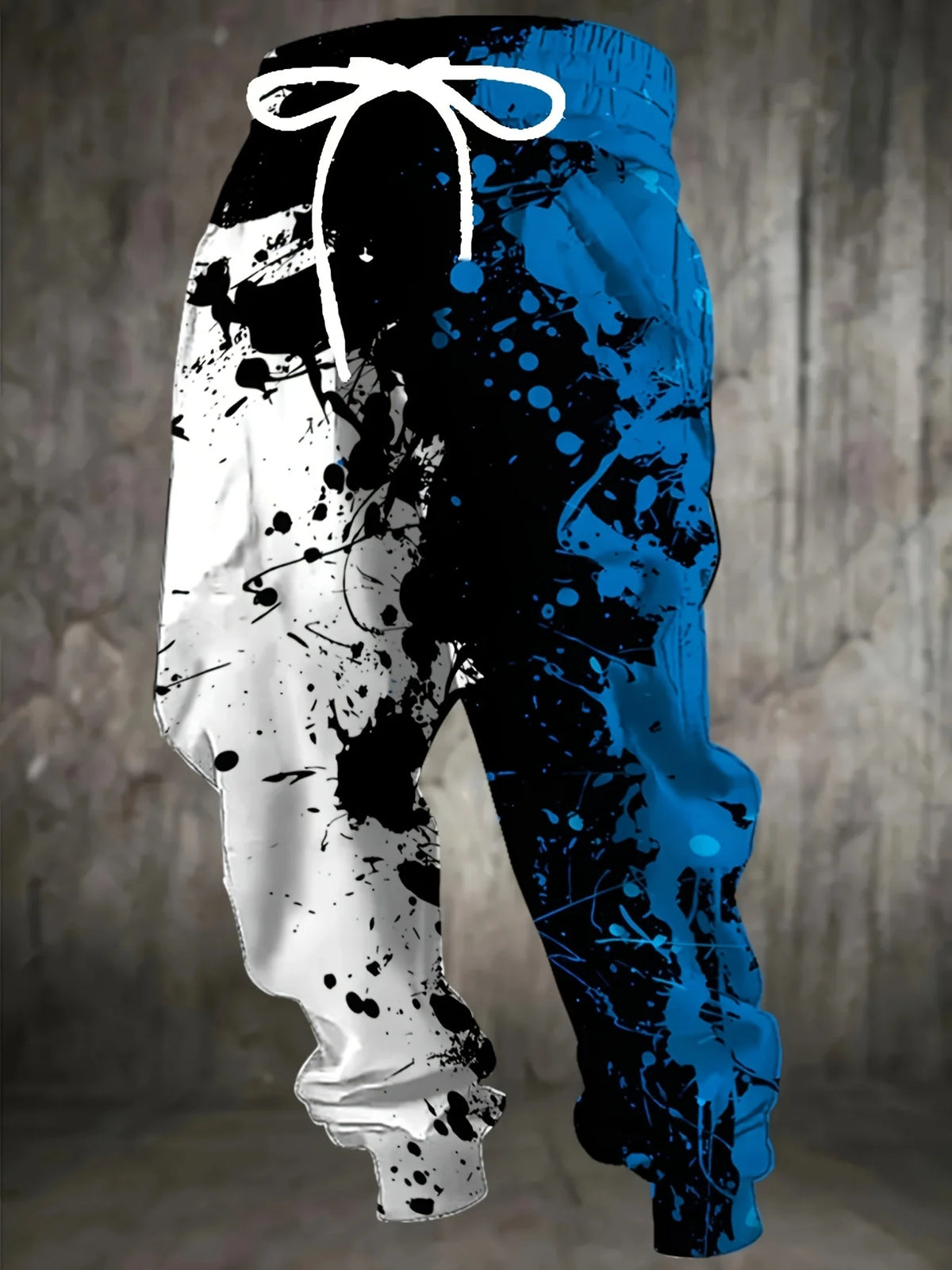 Men's and Women's Universal Sports Pants with Fashionable 3D Color Splashed Ink Printing, Versatile Sports and Fitness Fashion