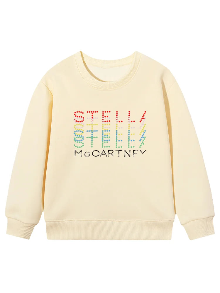 cute Boys sweatshirt Children winter clothing 2026 New cotton fun print long sleeves Kids pullover Cartoon letter Hoodie sweater