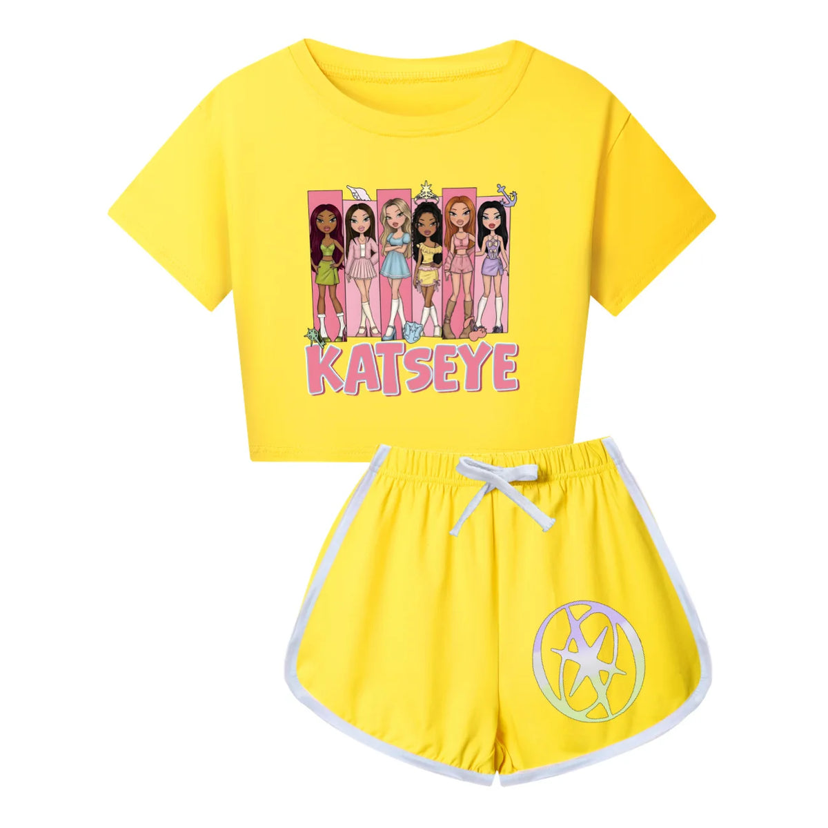 KATSEYE Kids Pajamas Set Cute Katseye Beautiful Chaos Short Sleeve Sleepwear for Toddler Boys Girls Summer Nightwear Sport Wear