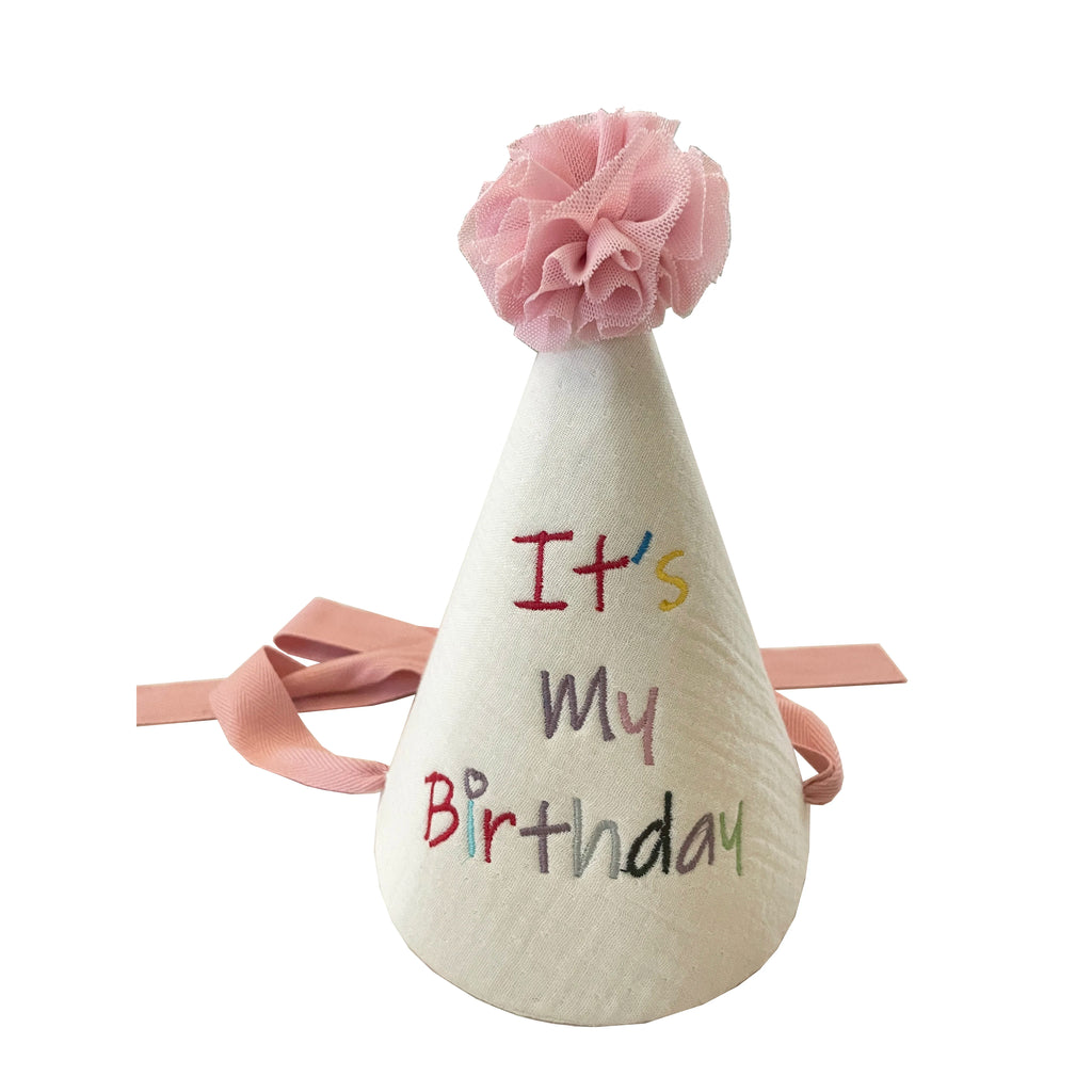 Children Birthday Hat Unisex Boys Girls Soft Fabric Stitchwork Customized Name Ball Crown Party Hat Caps Custom-made Props