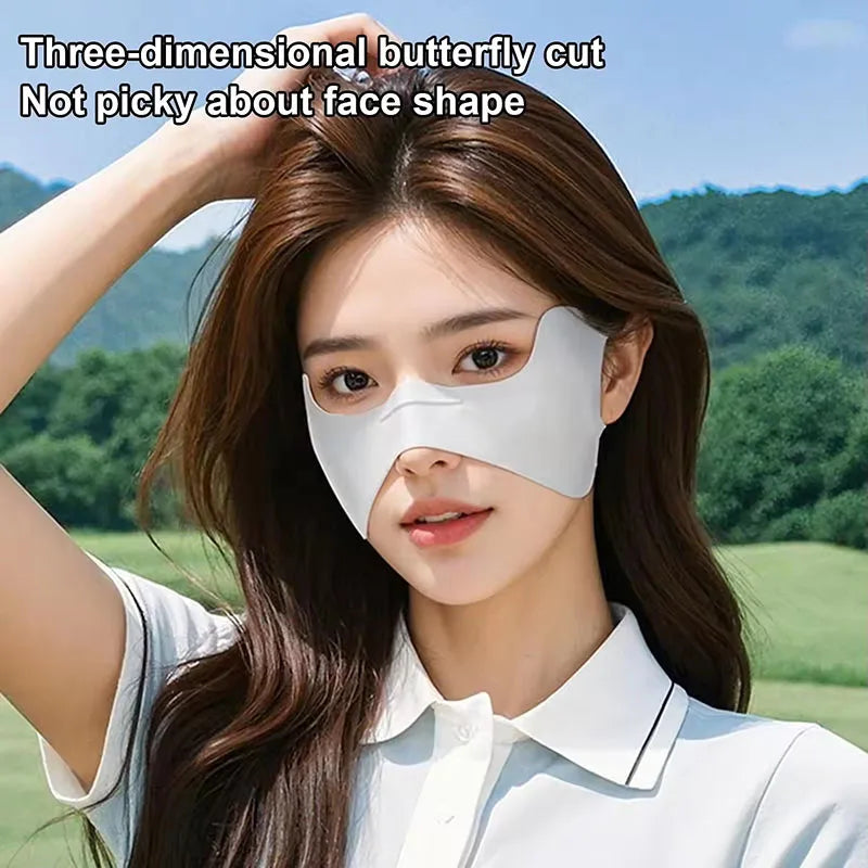 Outdoor Cycling Sports Sunscreen Face Mask Women's Breathable UV Protection Sunscreen Golf Fitness Eye Protection Equipment