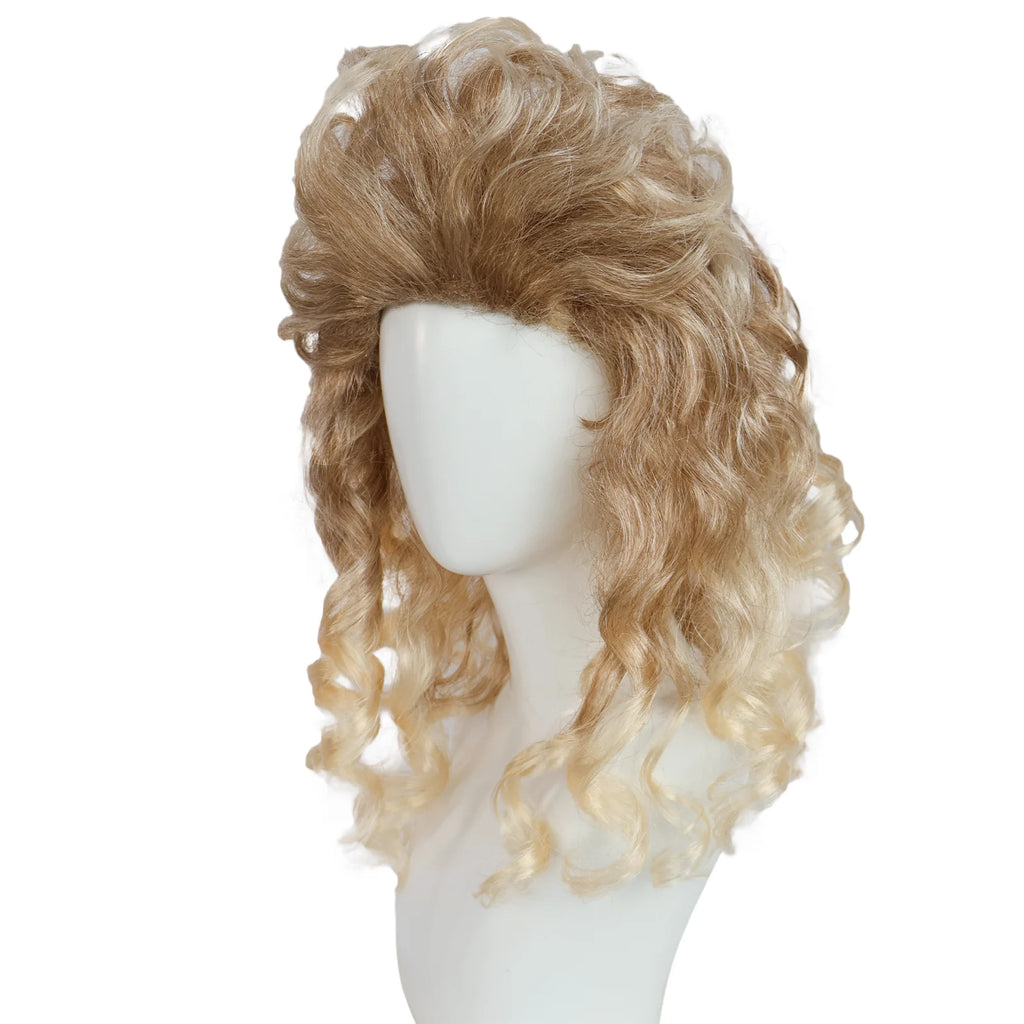 Synthetic Blonde Big Curly Wig  for Women 80s Hippie Rocking 70s 90s Theme Party, Classic Fashion Retro Elegant Princess Wig