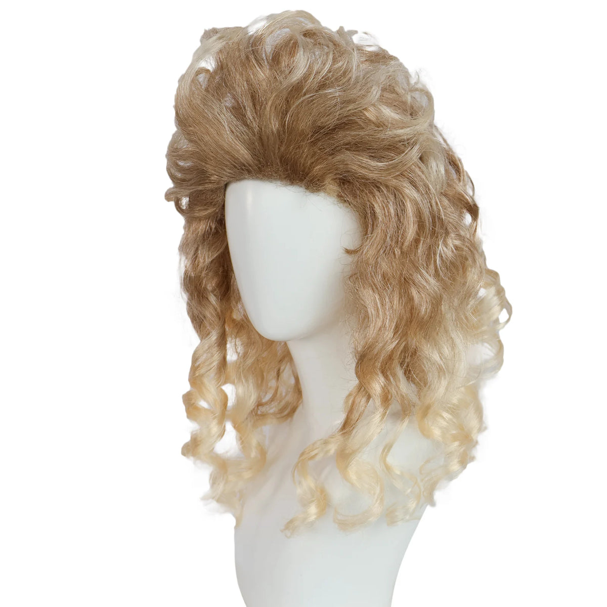 Synthetic Blonde Big Curly Wig  for Women 80s Hippie Rocking 70s 90s Theme Party, Classic Fashion Retro Elegant Princess Wig