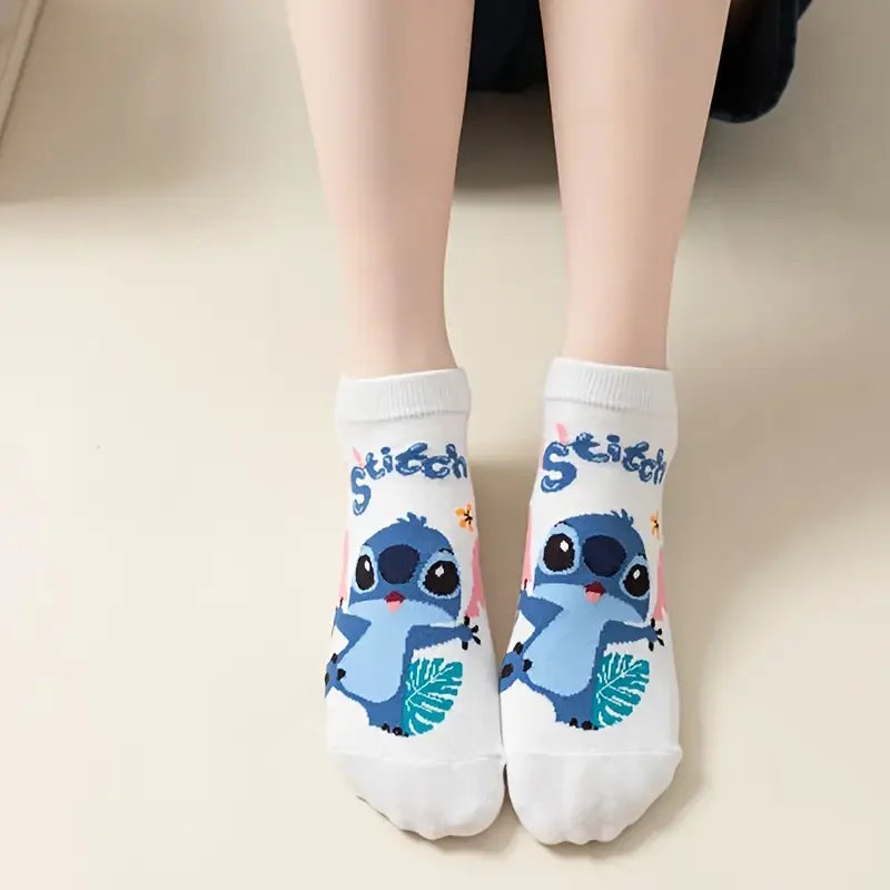 10 Pairs of Random Women's Short Socks Fashionable Cute and Funny Cartoon Knitted Unisex Casual Socks Suitable For Daily Wear