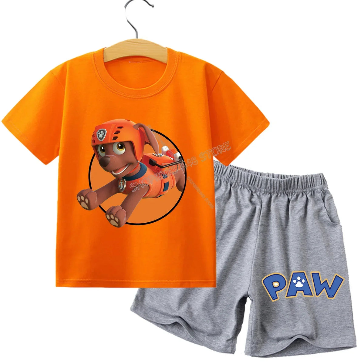Paw Patrol T-shirt Suit for Children Summer Tops+shorts 2pcs Pants Boys Girls Cartoon Pajamas Set Kids Home Wear Clothes Gift