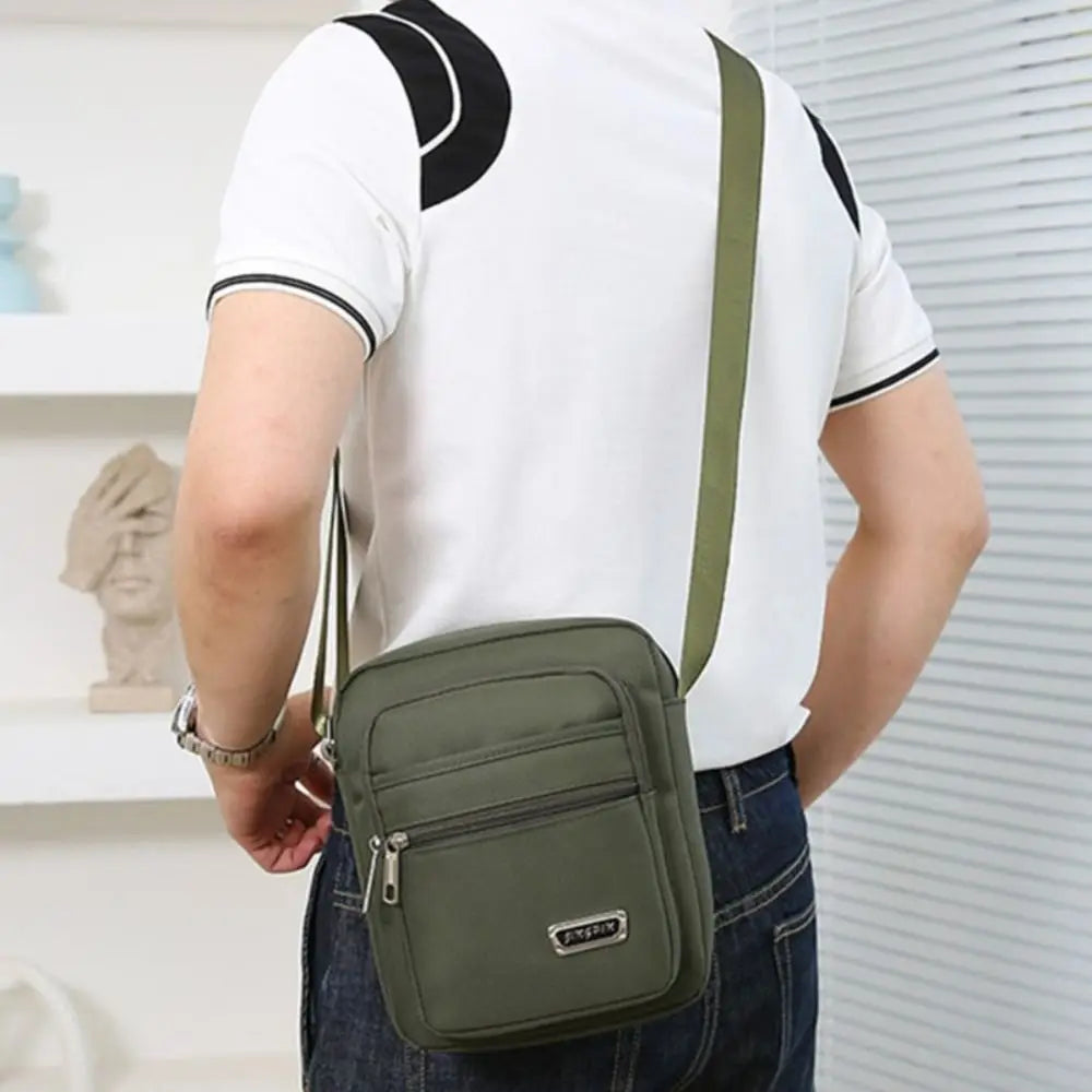 Men Crossbody Bags Male Nylon Shoulder Bags Boy Messenger Bags Man Handbags for Travel Casual Large Satchel Grey