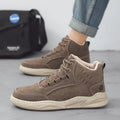 High Top Boots Men's Shoes Fashion Motorcycle Ankle Boots Shoes for Men Winter Boots Men's Sneakers Lace-Up Botas Hombre