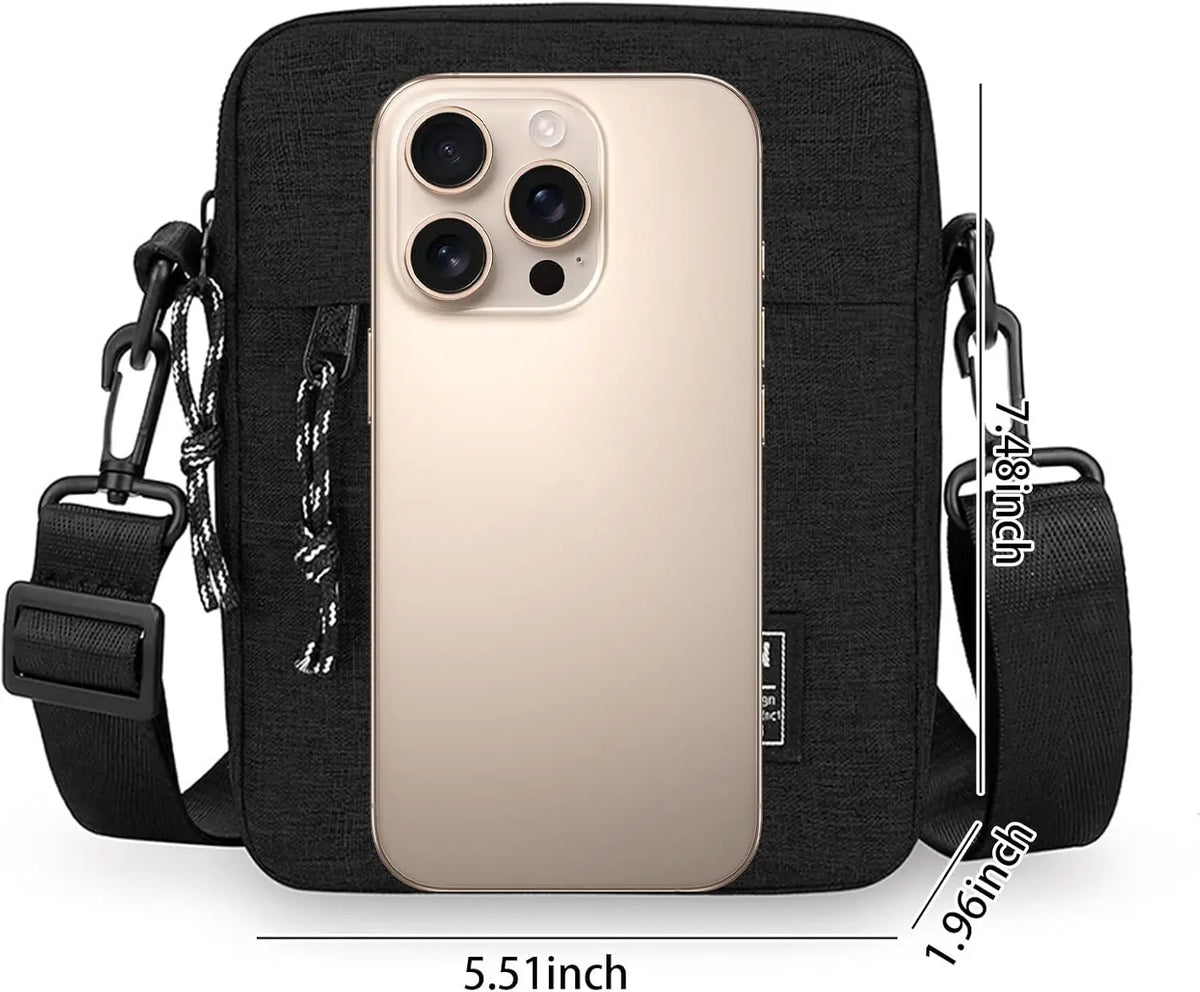 Crossbody Bags for Men Women Travel Shoulder Bag Phone Wallet Purse Small Casual Messenger Handbag for Work Hiking Traveling