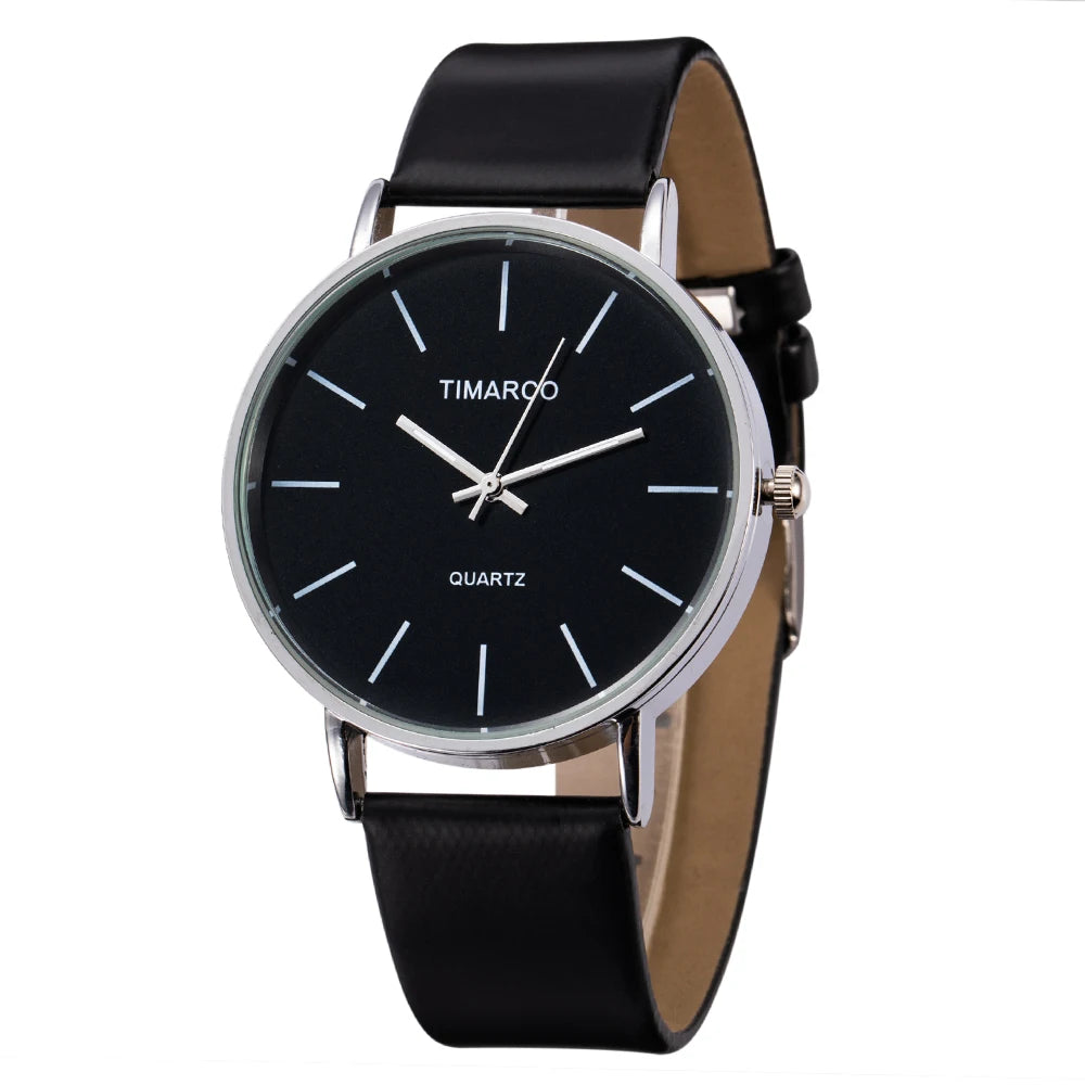Simple Women's Watches Fashion Leather Slim Strap Wristwatch Ladies Quartz Watch Round Dial Clock Gift Relojes Para Mujer