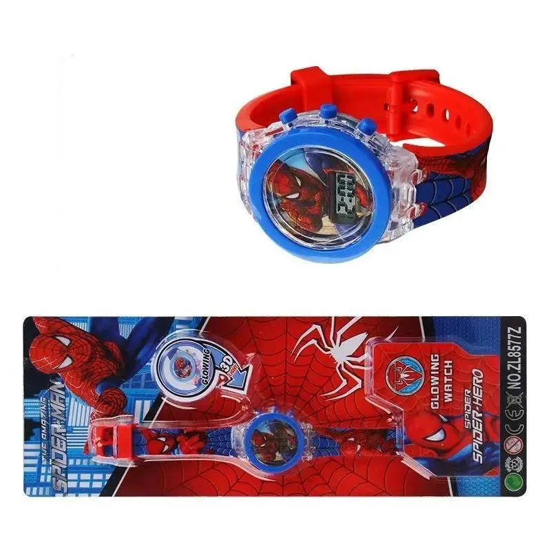 Anime Flash Spider Man Hulk Children's Watch Boy Cartoon Avenger Children's Watch Boy Girl Student Clock Gift