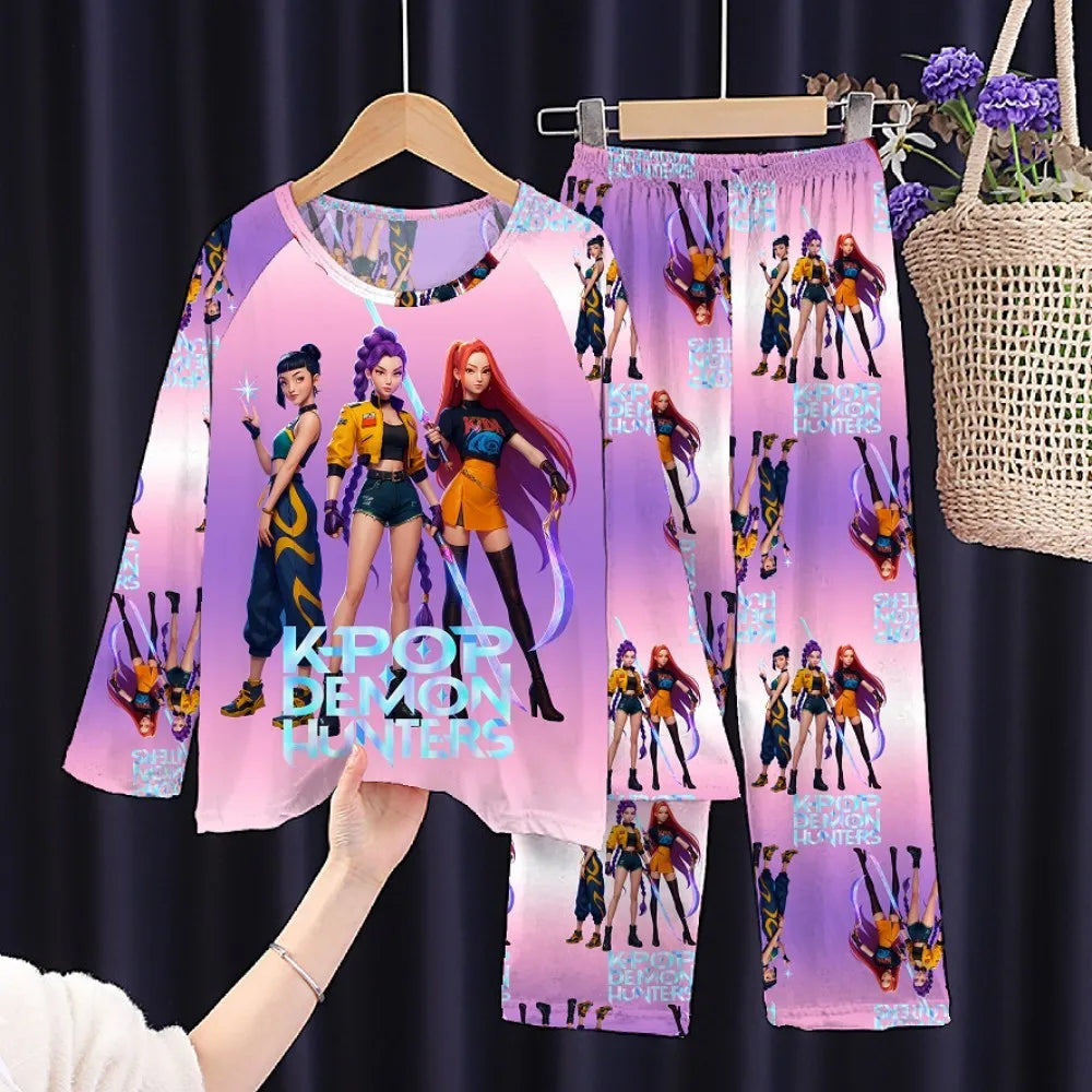 Full Sleeve Girls Pajamas Sets Pyjamas Kids 2Pcs Homewear Children's Sleepwear for Boys Baby Pajamas Teens Cosplay Nightwear