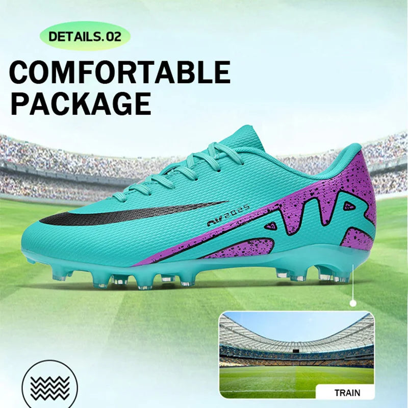 Kid Size 33-47 Long Short Spike Soccer Shoes Football Field Boots Unisex Society Training Match Adult Football Shoes