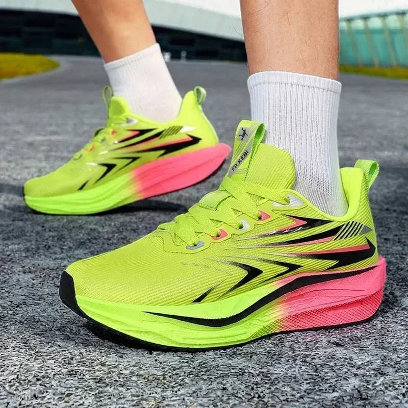 Men Running Shoes Women's Athletic Sports Breathable Profession Nonskid Carbon Board Marathon Lightweight Comfortable Sneakers