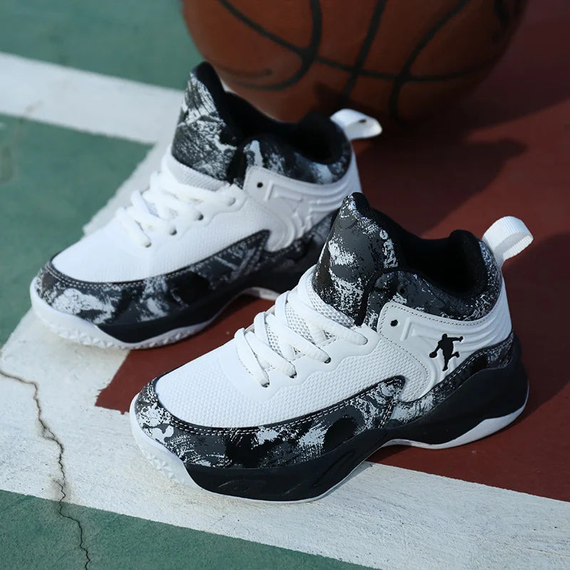 New Kids Brand Basketball Shoes Breathable Comforthable Children Sport Shoes Outdoor Boys Basketball Sneakers Girls Gym Shoes