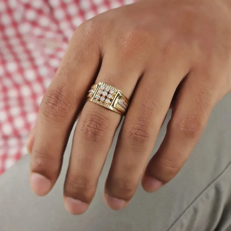 New Hot-Selling Hip-Hop HipHop Jewelry, Male Trendy Hip-Hop Brand with Zircon Ring