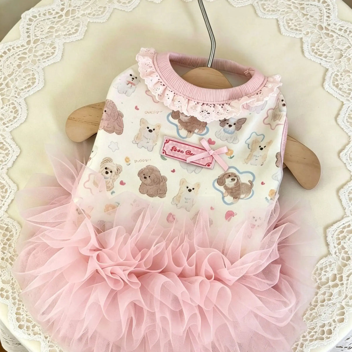 Cartoon Pet Products Dog Clothes Cute Bow Pet Dresses Summer Breathable Small Dog Clothing Teddy Sweet Skirt Pet Supplies