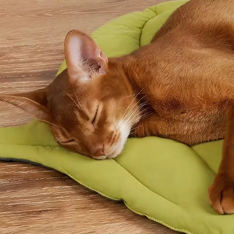 1/2/2/8PCS Pet Mat Leaf Design Cat Sleeping Pad Dog Crate Liner Thick Cushion for Cage Floor Bedding Washable