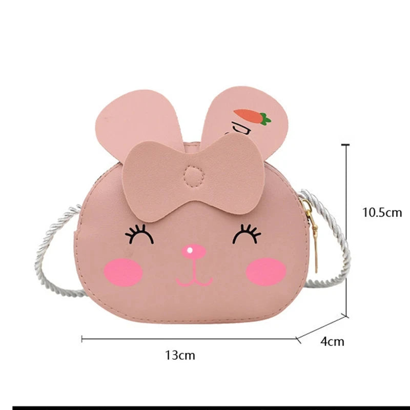 Kids Baby Girls Boys Cartoon Animal Bag Crossbody Design Purse Handbags Bags PU Leather Cute rabbit Snap Shoulder Bag 2024 Gift