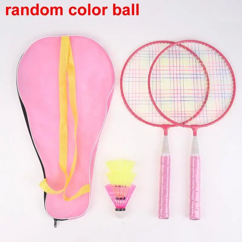 Toy Double Racquet Set Comes With Carrying Backpack Kids Sports Equipment Children Lightweight Badminton Rackets Family Game