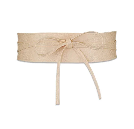 Women Belt for Dress Leather Bowknot Wide Belts Simple Wrap Waistband Coat Corset Designer Luxury Brand Cummerbunds Waistbelt
